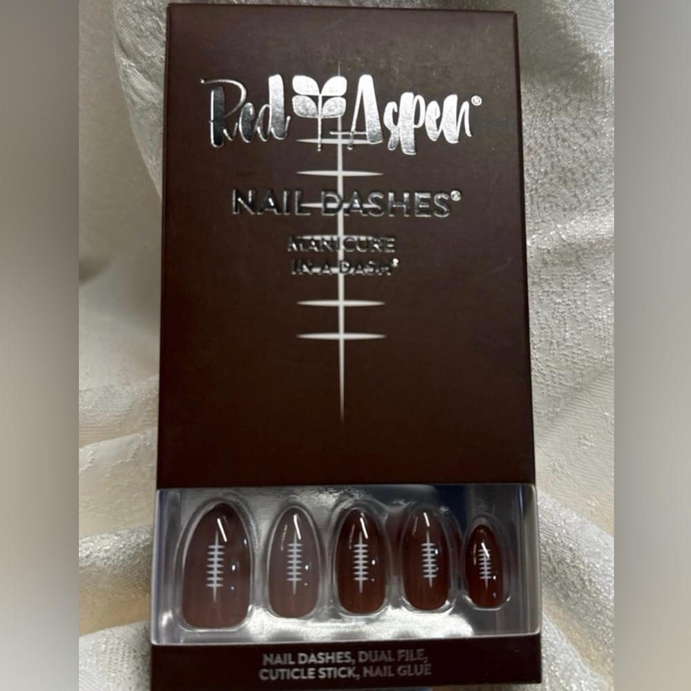 Red Aspen Nail Dashes-DAVINA’S TOUCHDOWN DANCE